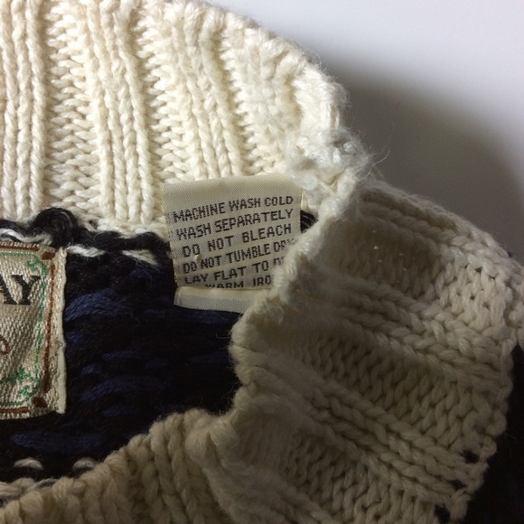 Woods & Gray Sweater Cream Multi Color VTG - Picture 10 of 10